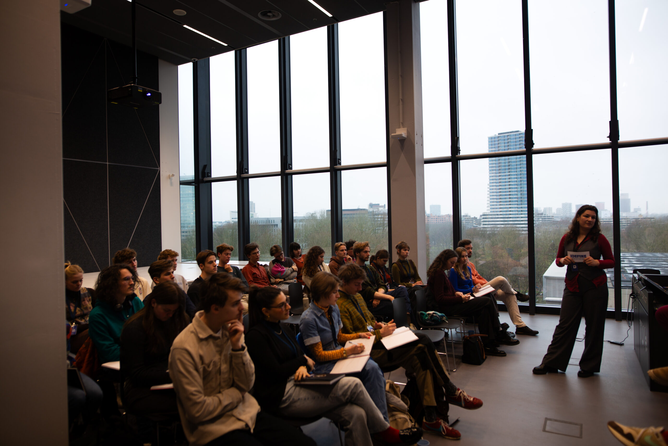 Attending the alumni panel and network drink (IDefine)