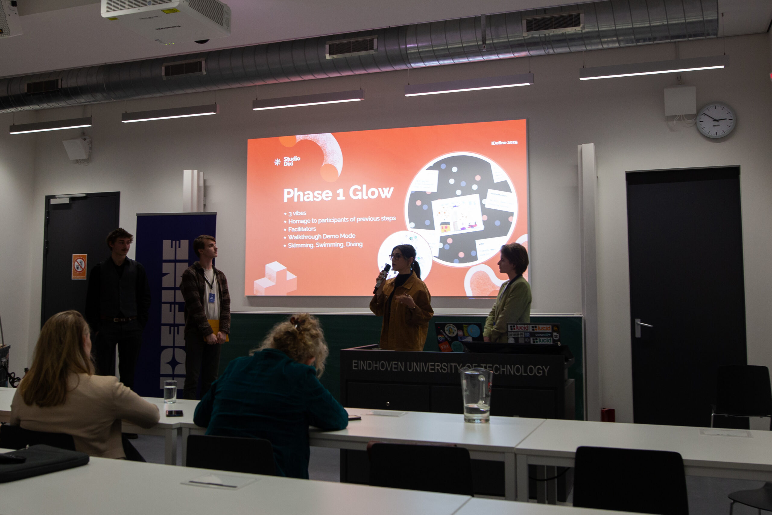 Presenting our design and details like cost and gains to representatives of the municipality (IDefine)