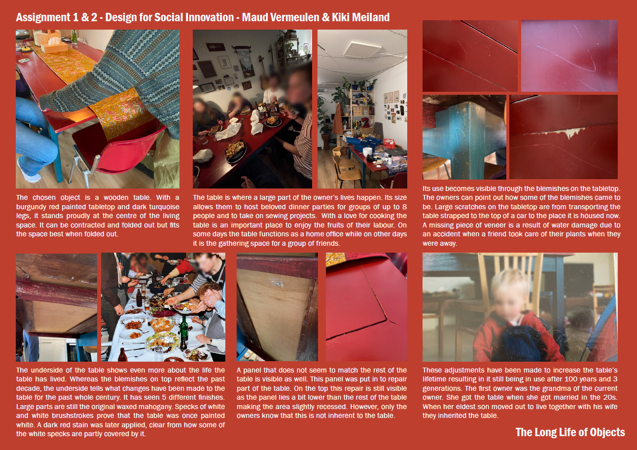 Ethnographic research into a 120 year old table (DfSI)