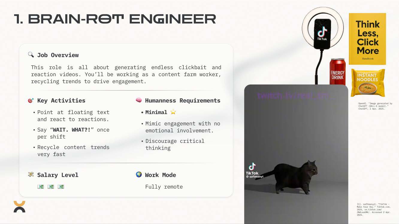 One of the slides from our human-AI employment agency presentation (C&AoD&AI)