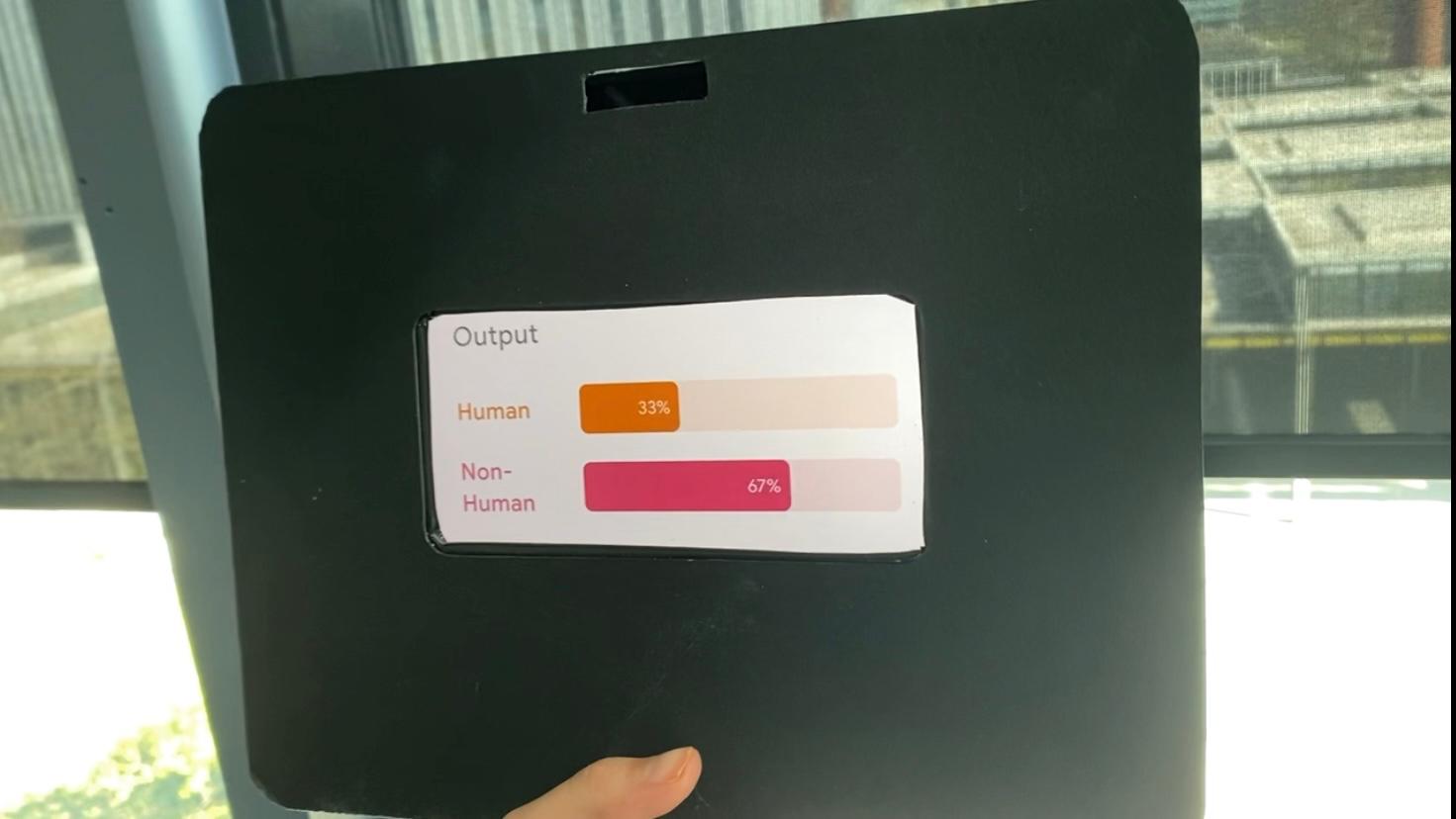 The 'black box' presenting the self-made image classification model on 'humanness'-scale